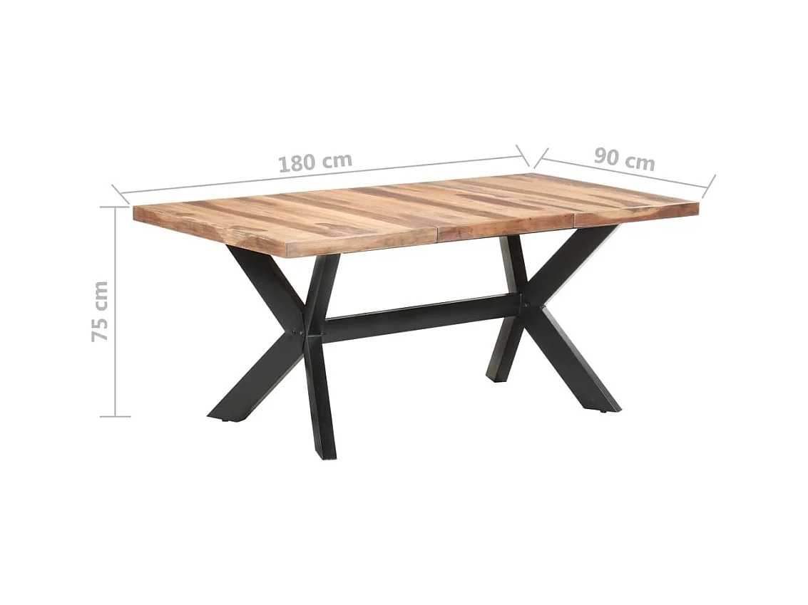 Table de salle à manger 180x90x75 cm Bois avec finition miel