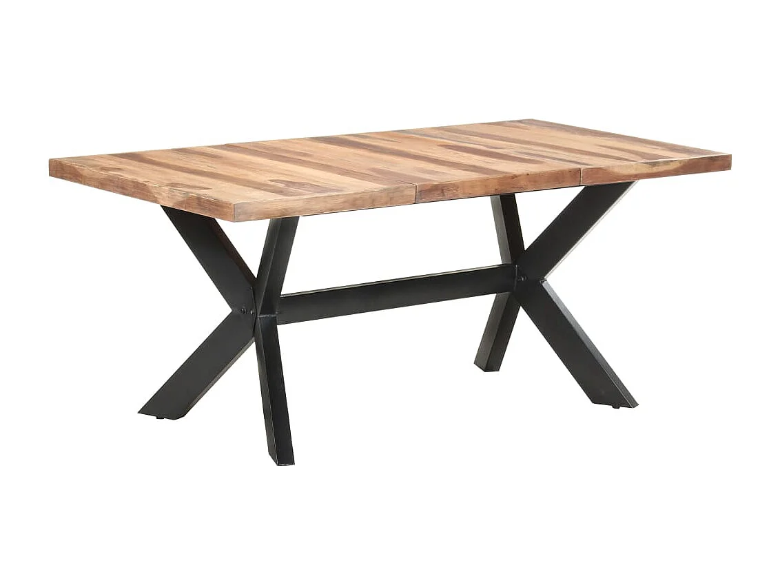 Mesa de comedor de madera acacia acabado miel 180x90x75 cm