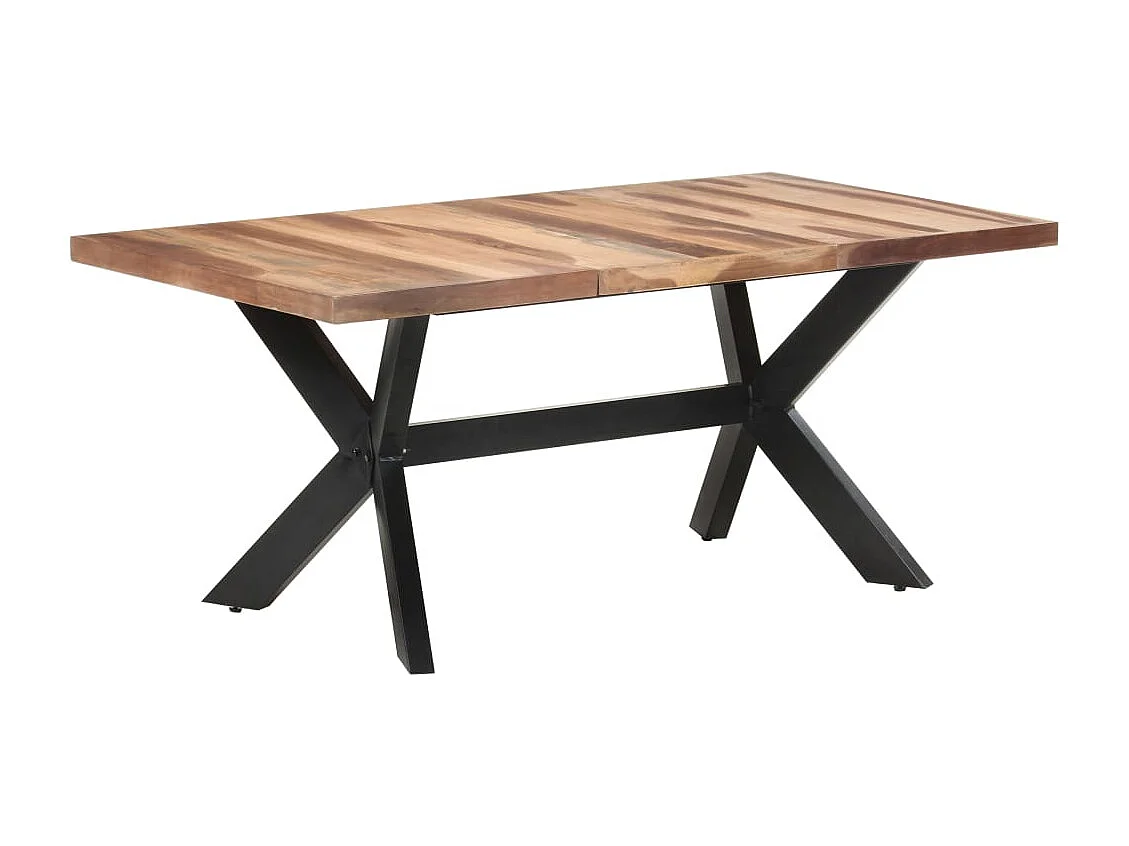 Mesa de comedor de madera acacia acabado miel 180x90x75 cm