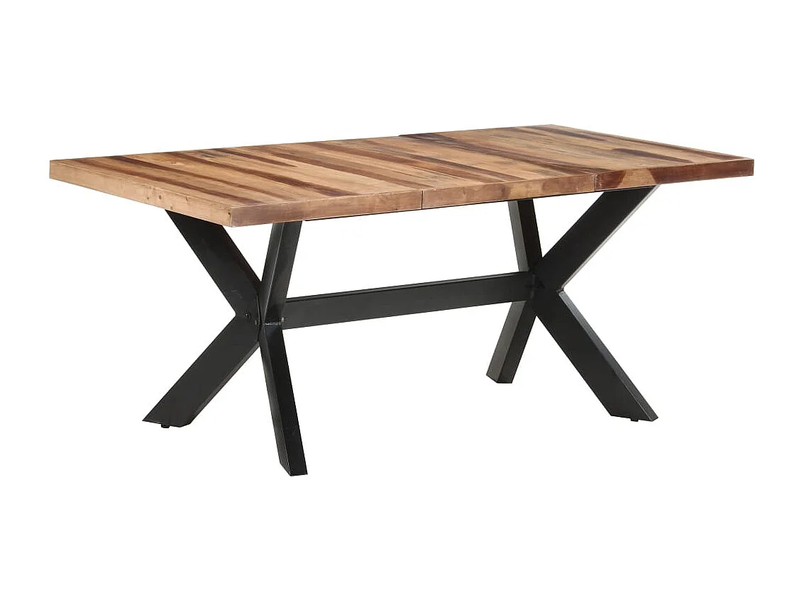 Mesa de comedor de madera acacia acabado miel 180x90x75 cm