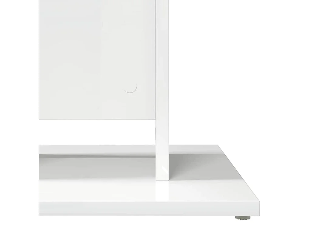 Bistrotafel 60x60x75 cm bewerkt hout hoogglans wit