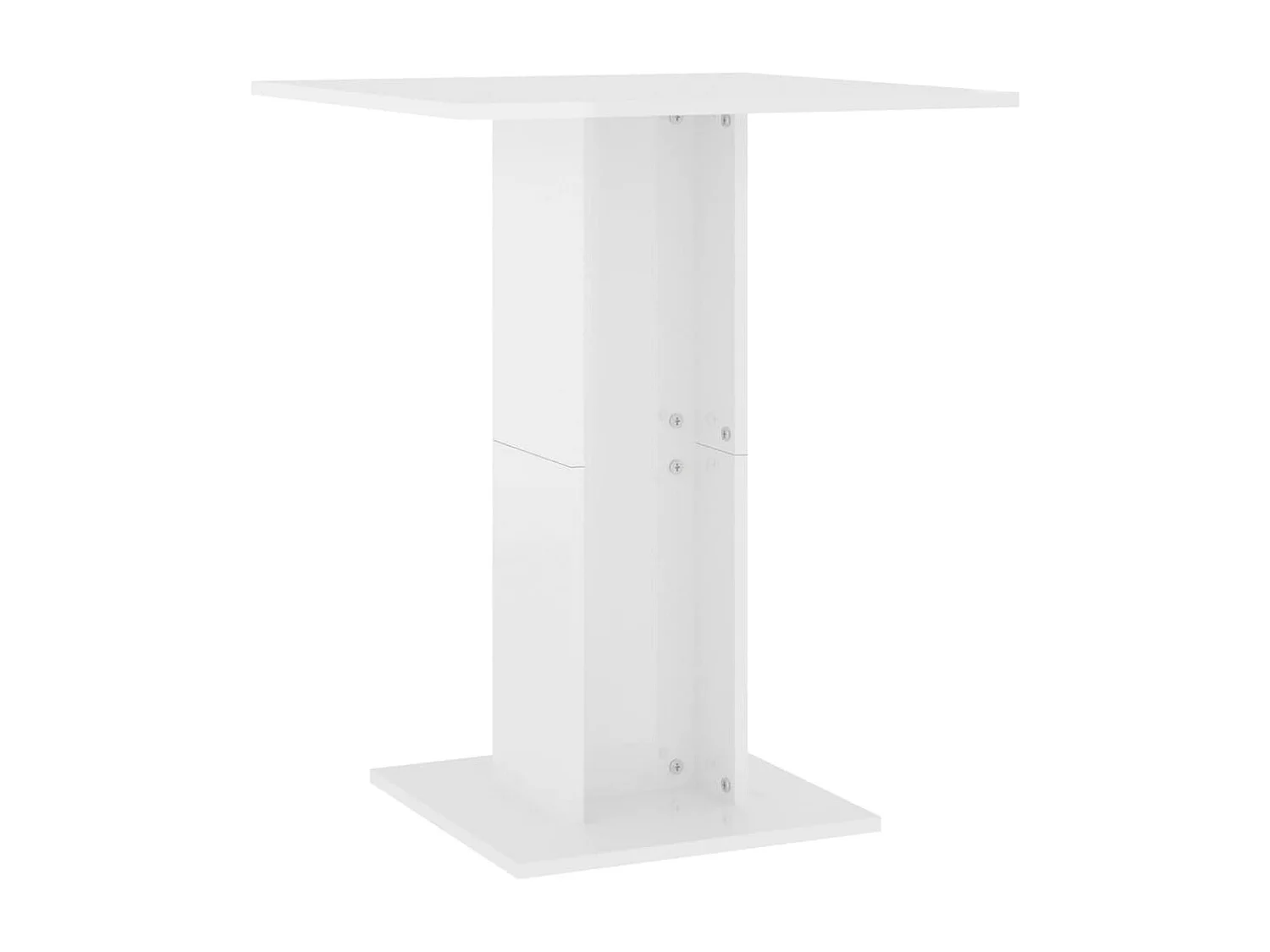 Table de bistro Blanc brillant 60x60x75 cm Bois d'ingénierie