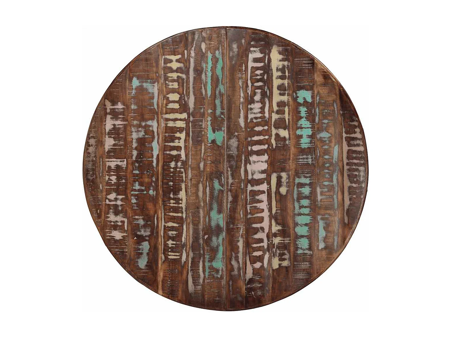 Esstisch Ø110x78 cm Altholz Massiv und Stahl