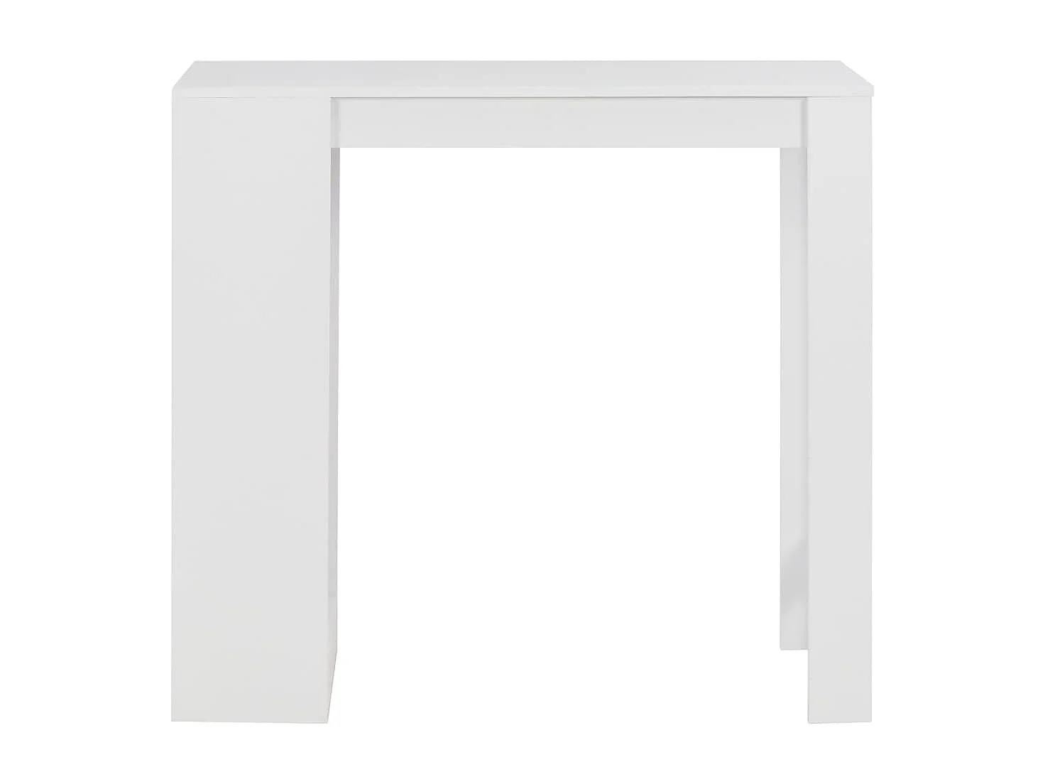 Table de bar avec étagère Blanc 110x50x103 cm
