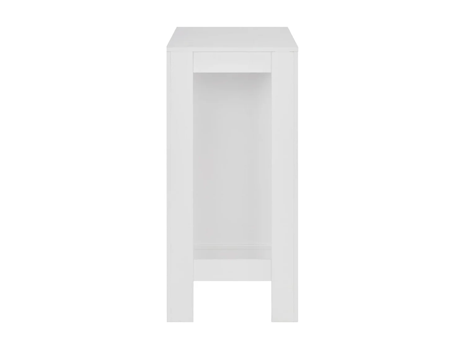 Table de bar avec étagère Blanc 110x50x103 cm