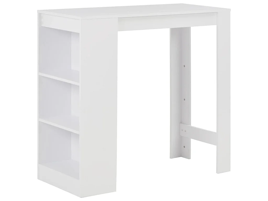 Bartafel met schap 110x50x103 cm wit