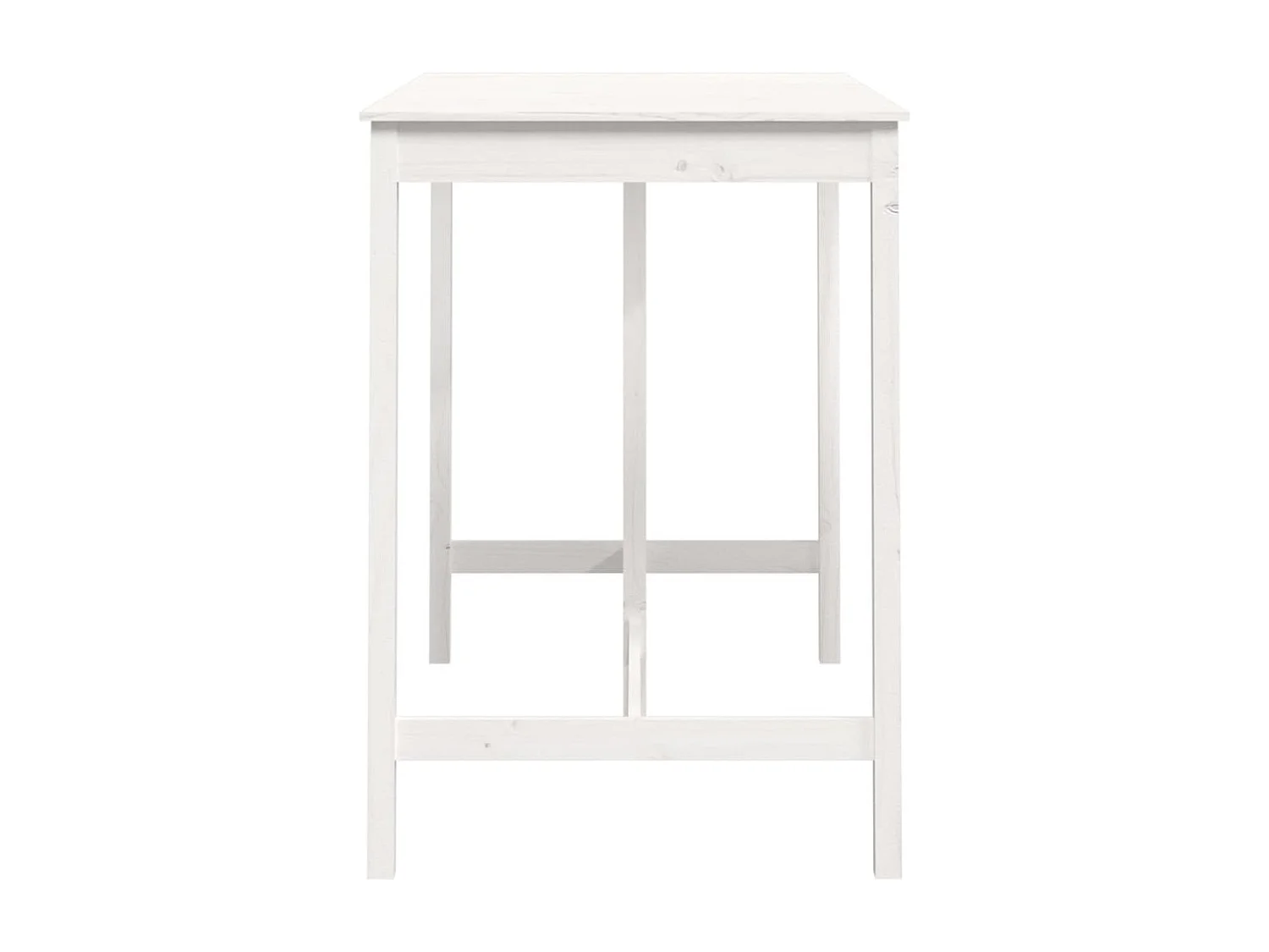 Table de bar Blanc 140x80x110 cm Bois massif de pin