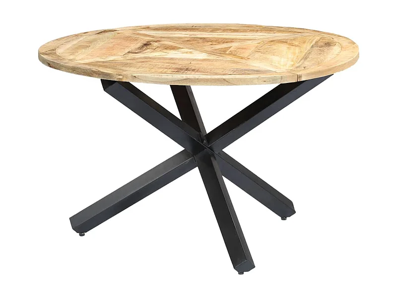Table à manger Rond 120x76 cm Bois de manguier massif