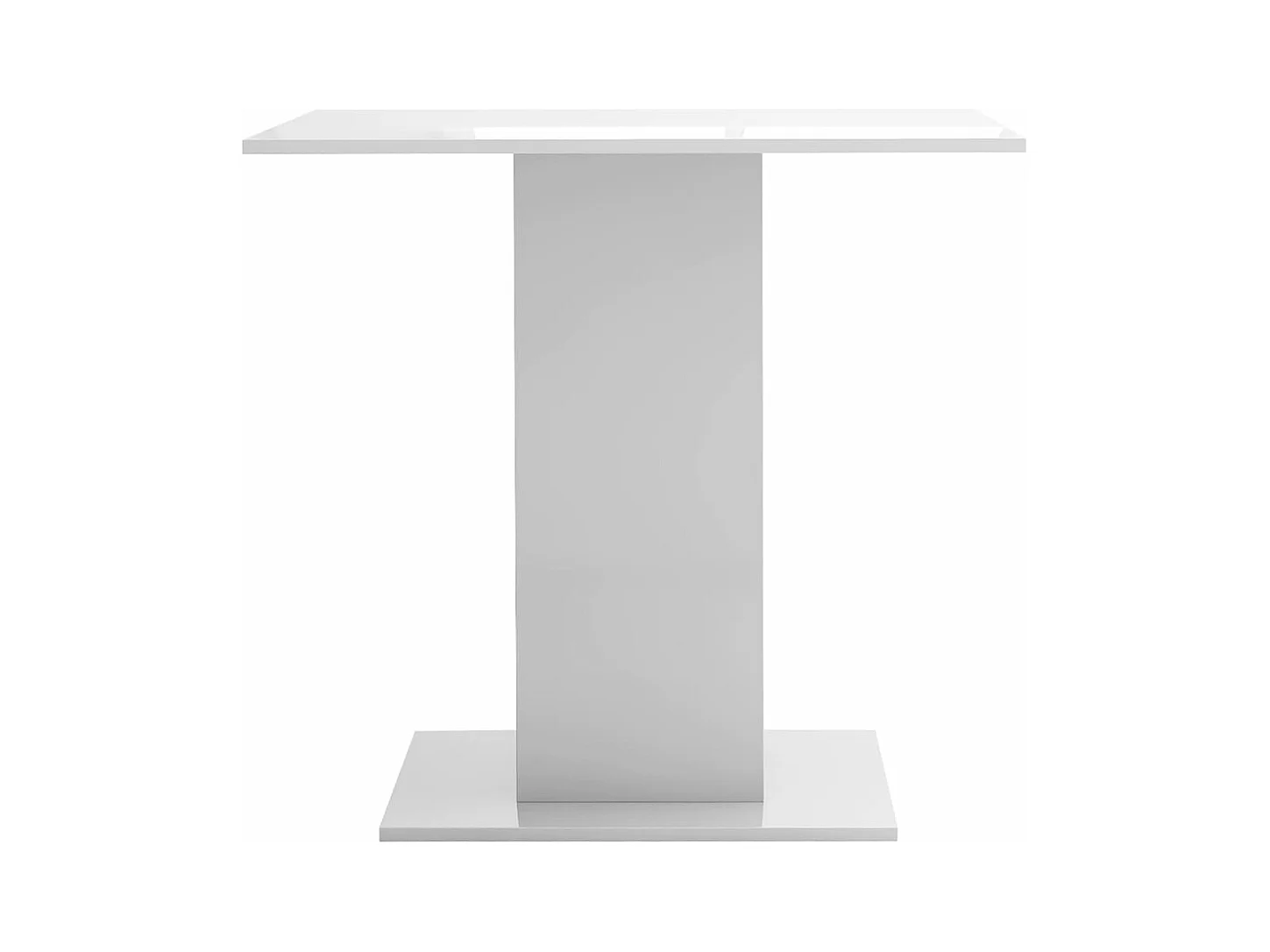 Table à manger blanc brillant 80x80x75 cm bois d'ingénierie