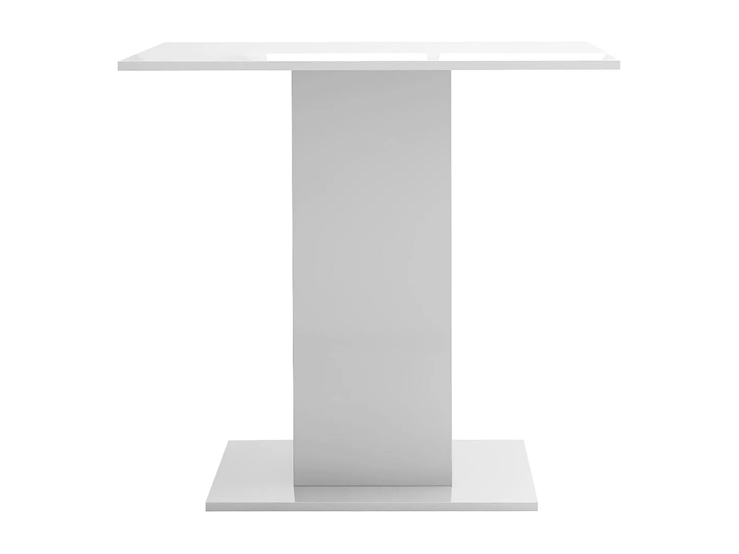 Eettafel 80x80x75 cm bewerkt hout hoogglans wit