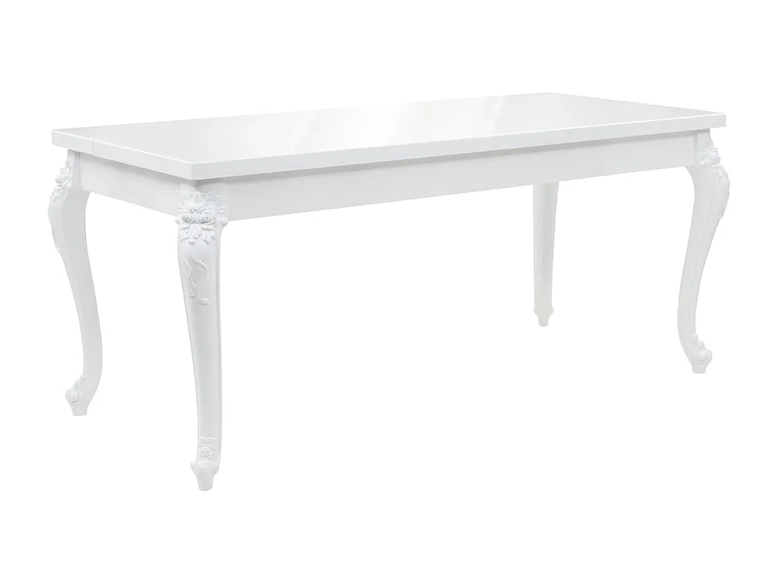 Table à manger 179x89x81 cm Blanc brillant