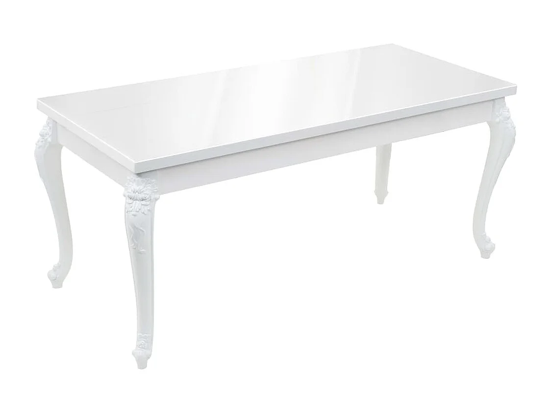 Table à manger 179x89x81 cm Blanc brillant