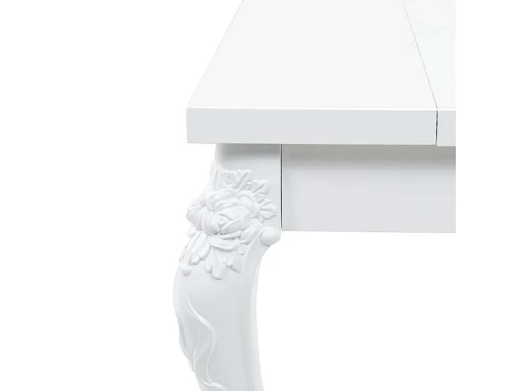 Table à manger 179x89x81 cm Blanc brillant