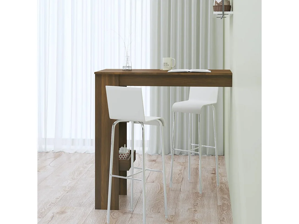 Bancone da Muro Rovere Marrone 102x45x103,5cm Legno Multistrato