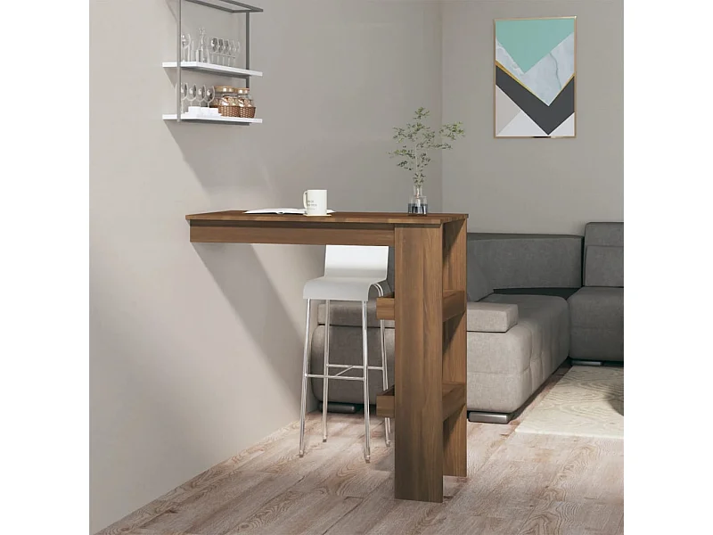 Bancone da Muro Rovere Marrone 102x45x103,5cm Legno Multistrato