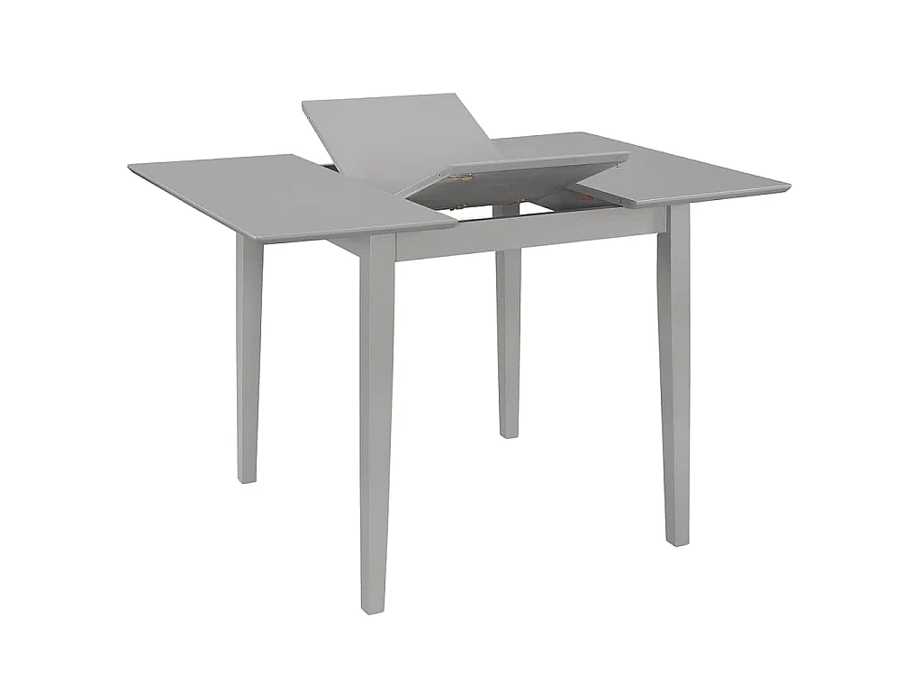 Table à dîner extensible Gris (80-120) x 80 x 74 cm MDF