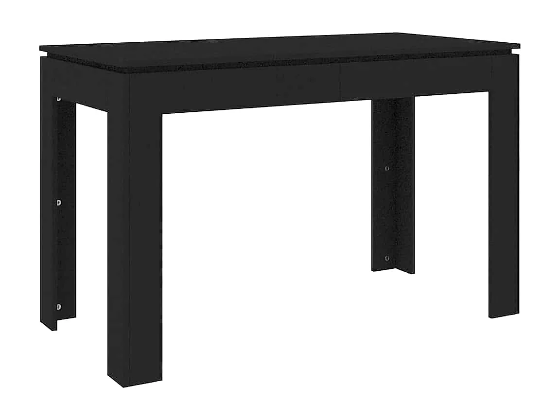 Tavolo da Pranzo Nero 120x60x76 cm in Legno Multistrato