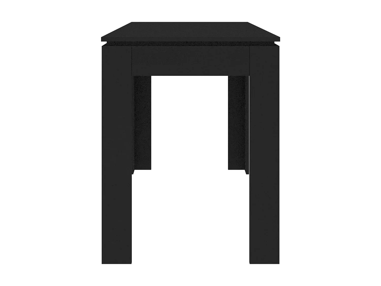 Tavolo da Pranzo Nero 120x60x76 cm in Legno Multistrato