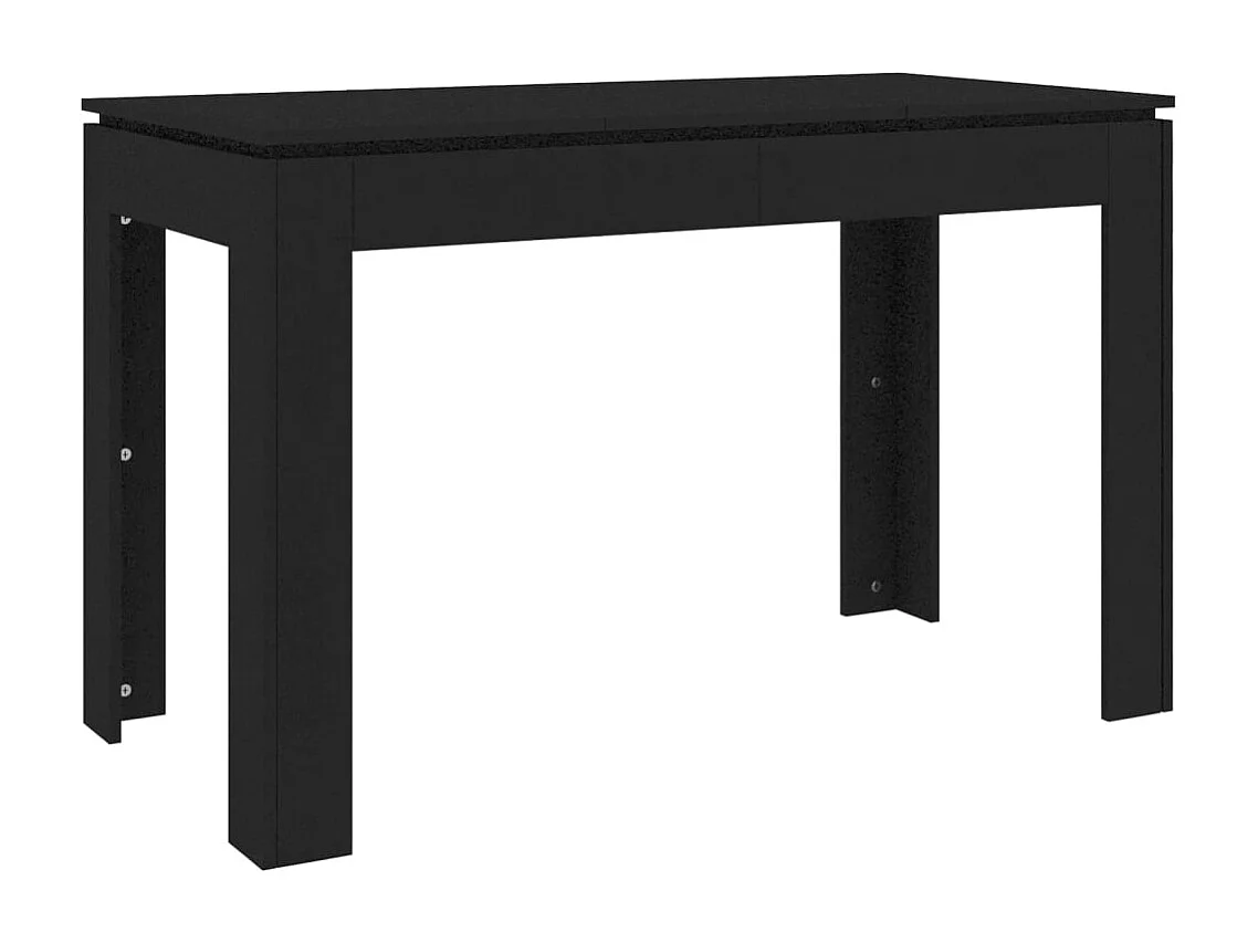 Tavolo da Pranzo Nero 120x60x76 cm in Legno Multistrato