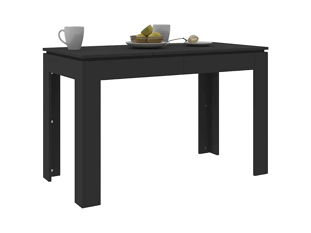 Table à manger Noir 120x60x76 cm Bois d'ingénierie