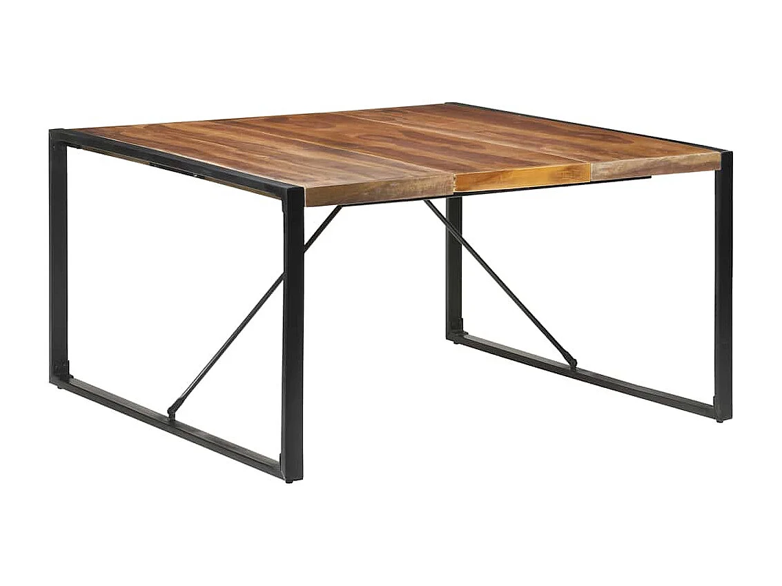 Eettafel 140x140x75 cm massief hout