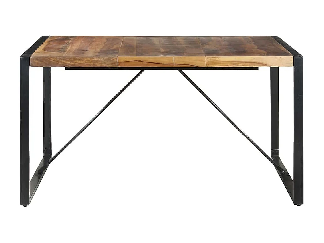 Mesa de jantar 140x140x75 cm madeira maciça