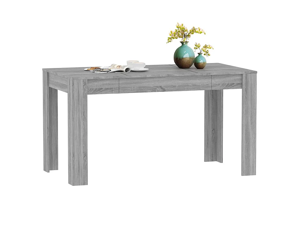 Table à dîner Sonoma gris 140x74,5x76 cm Bois d'ingénierie