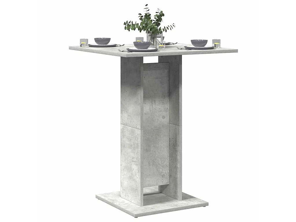 Table de bistro Gris béton 60x60x75 cm Bois d'ingénierie