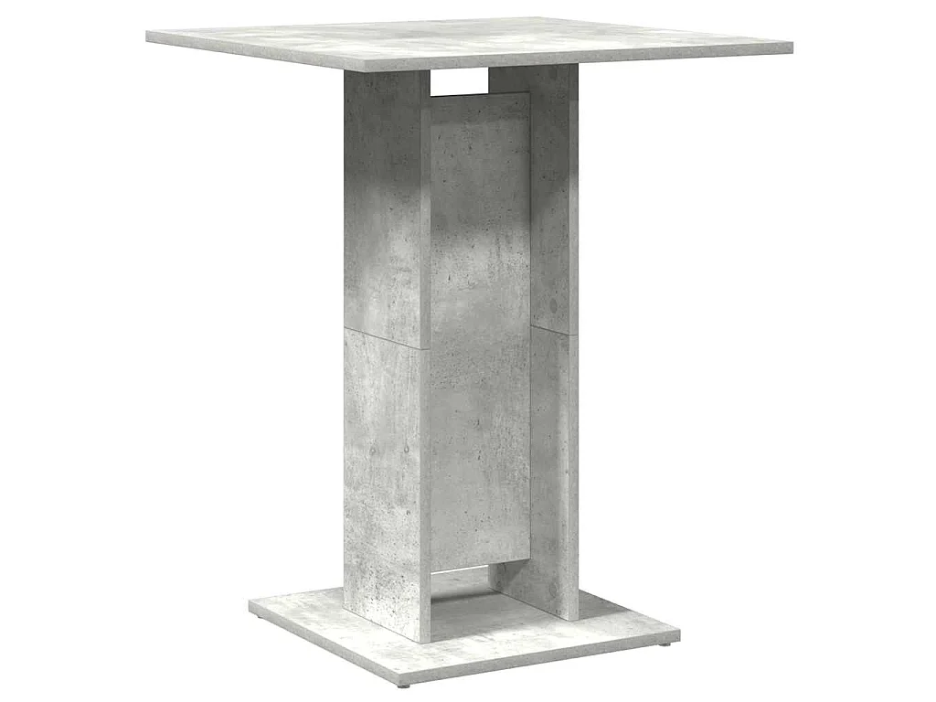 Table de bistro Gris béton 60x60x75 cm Bois d'ingénierie