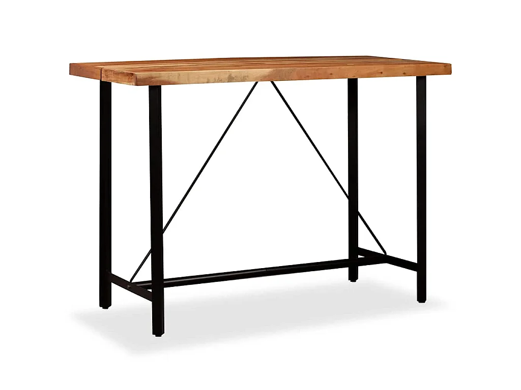 Table de bar Bois massif d'Acacia 150x70x107 cm