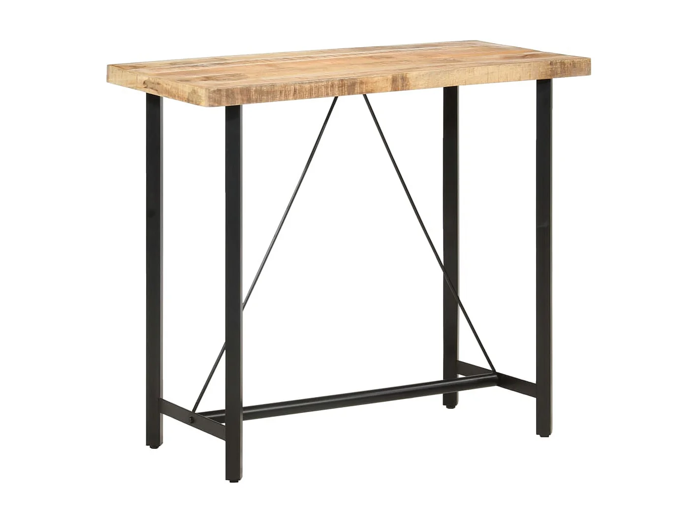 Bartisch 120x58x107 cm Raues Mangoholz