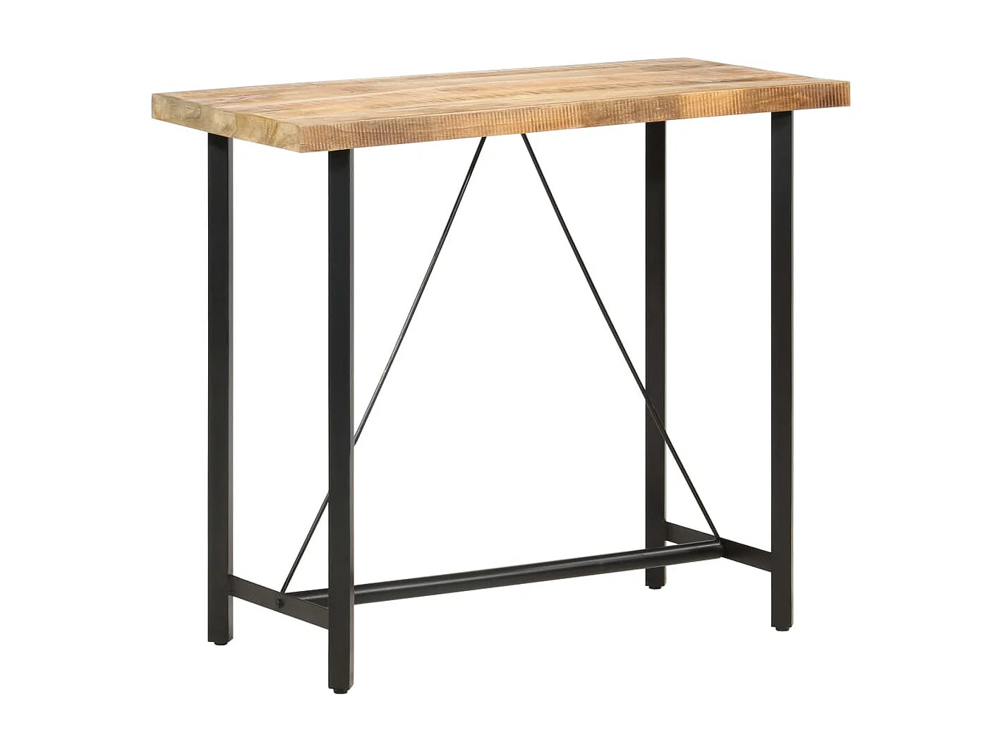 Bartisch 120x58x107 cm Raues Mangoholz