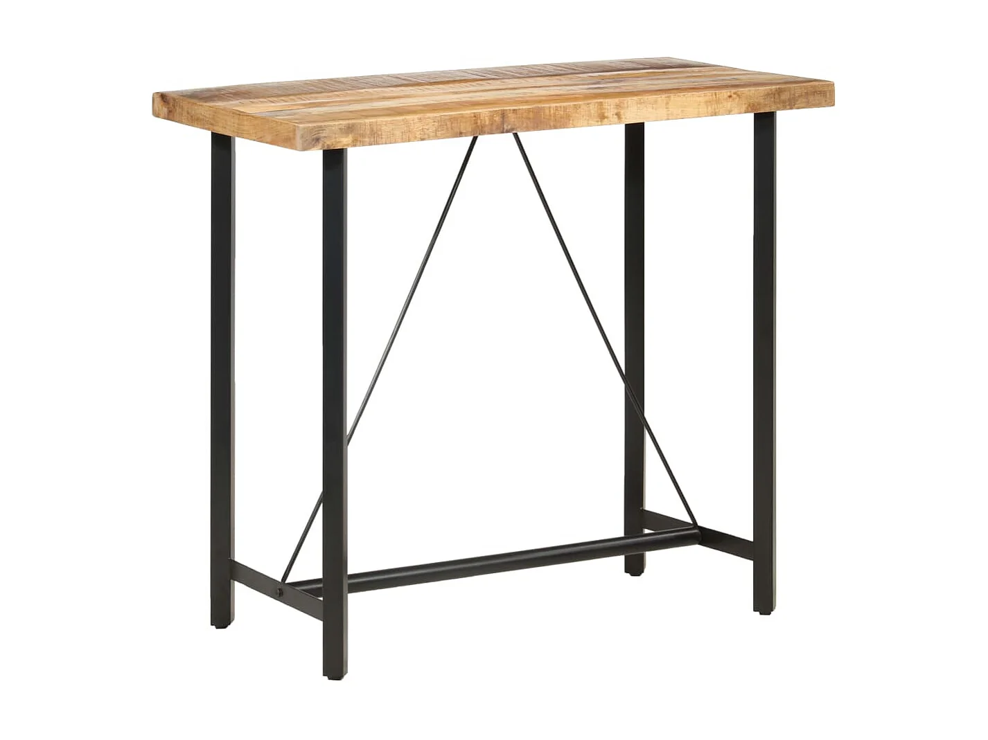 Bartisch 120x58x107 cm Raues Mangoholz