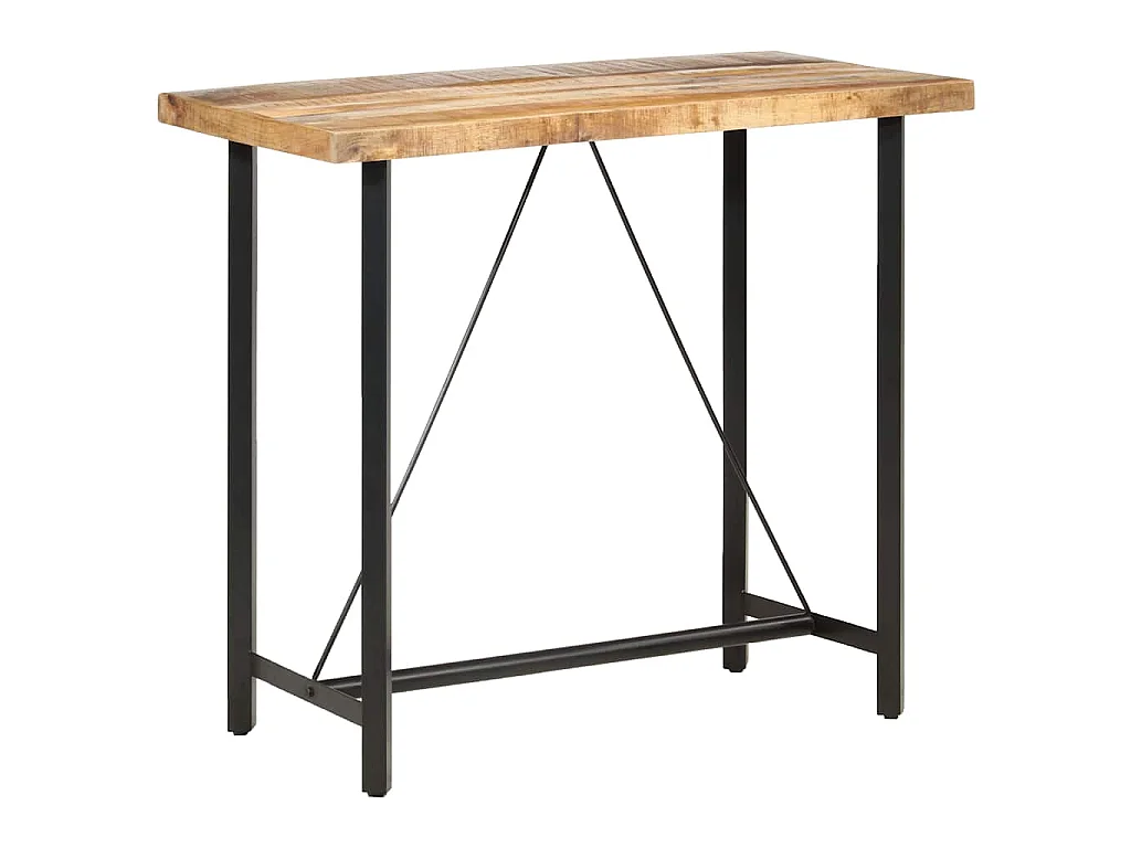 Bartafel 120x58x107 cm ruw mangohout