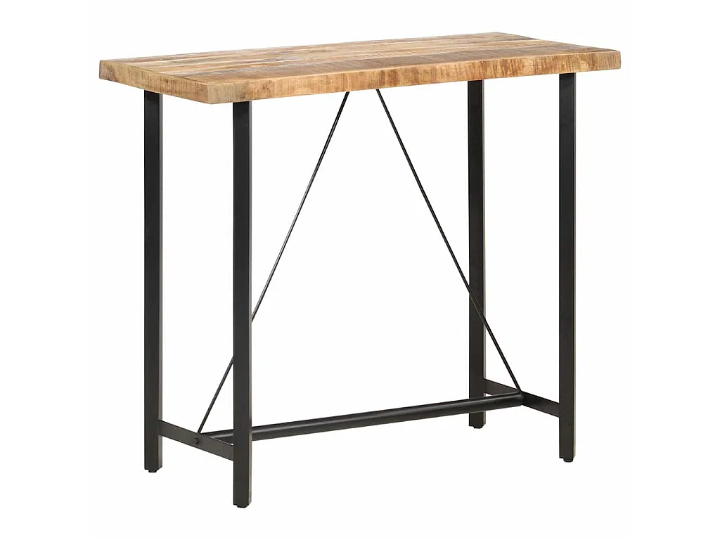Bartafel 120x58x107 cm ruw mangohout