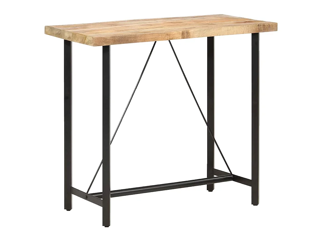 Bartafel 120x58x107 cm ruw mangohout