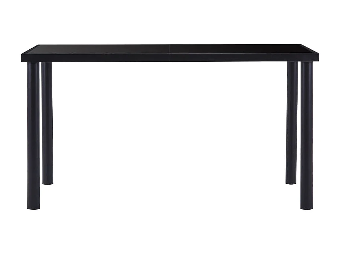 Esstisch Schwarz 140 x 70 x 75 cm Hartglas