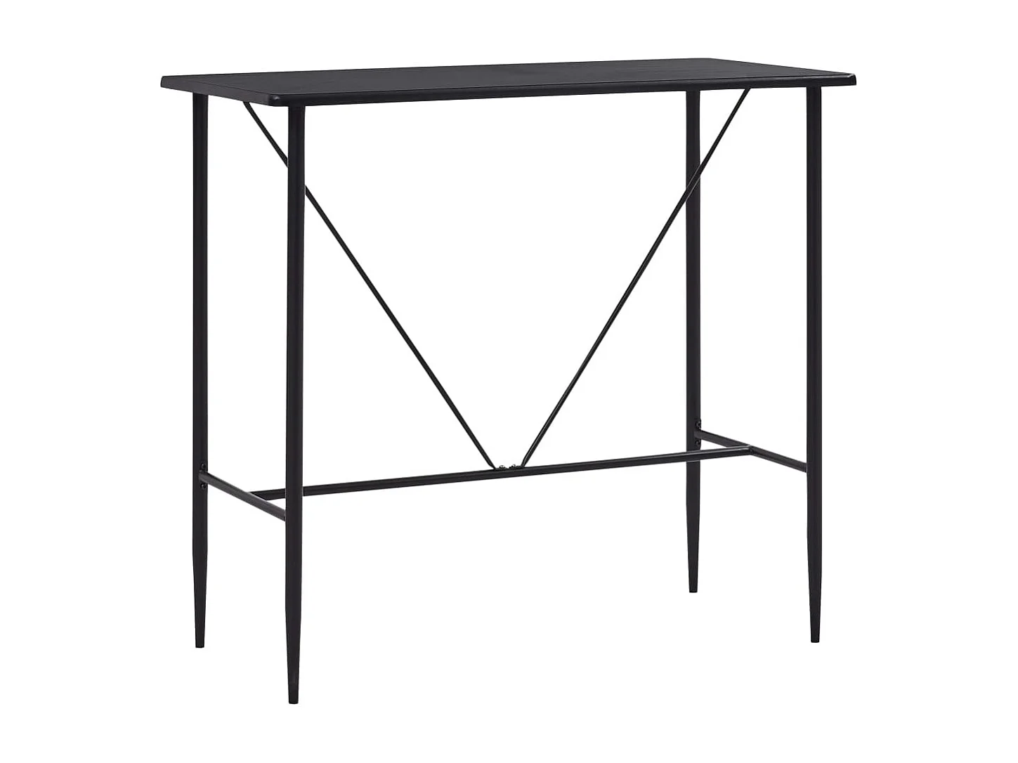 Bartisch Schwarz 120 x 60 x 110 cm MDF