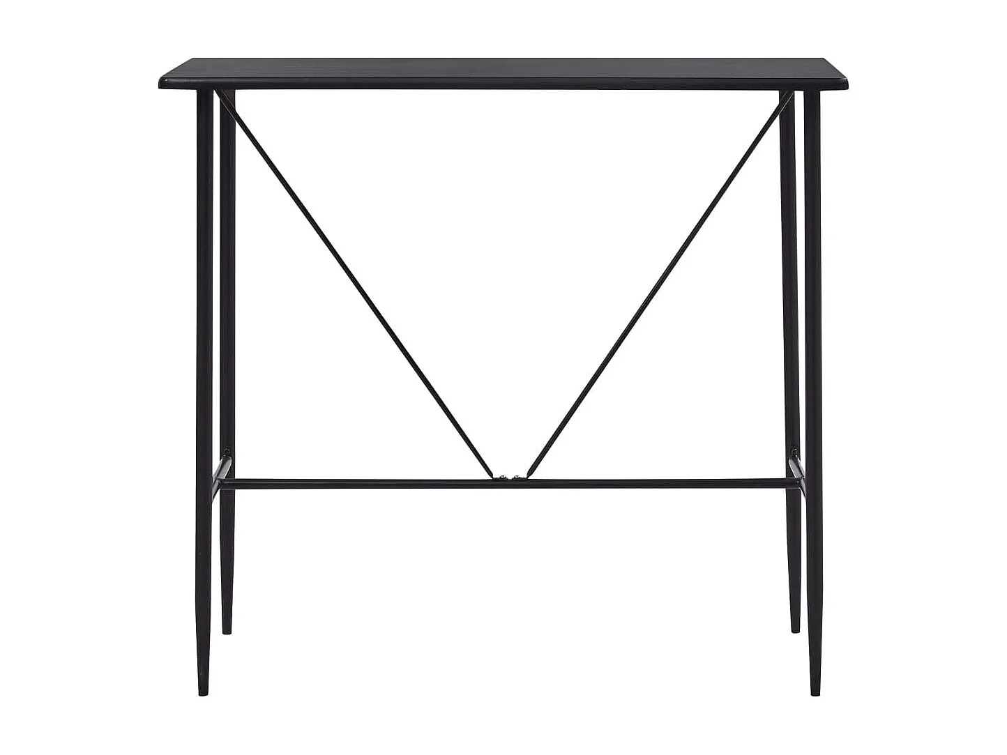 Bartisch Schwarz 120 x 60 x 110 cm MDF