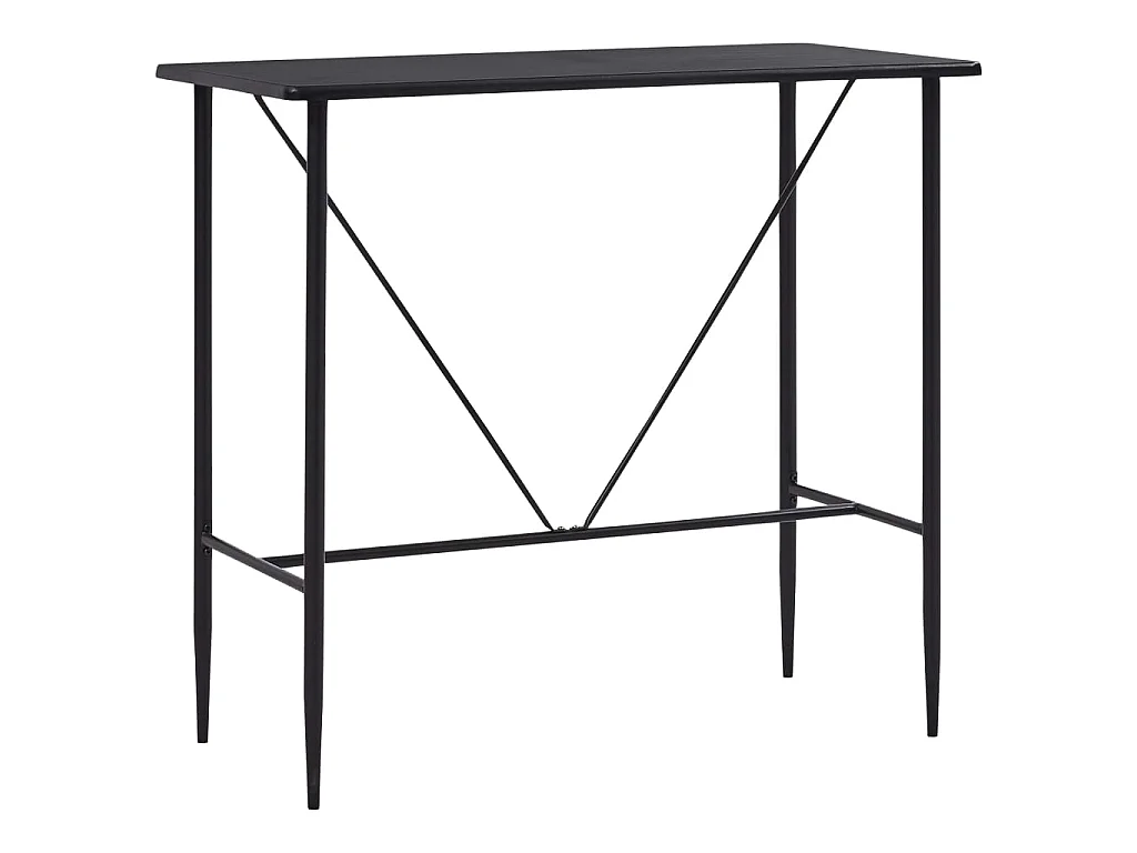 Table de bar Noir 120x60x110 cm MDF