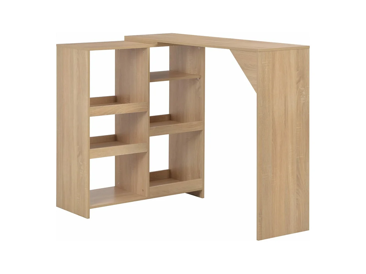 Table de bar avec tablette amovible Chêne 138x39x110 cm