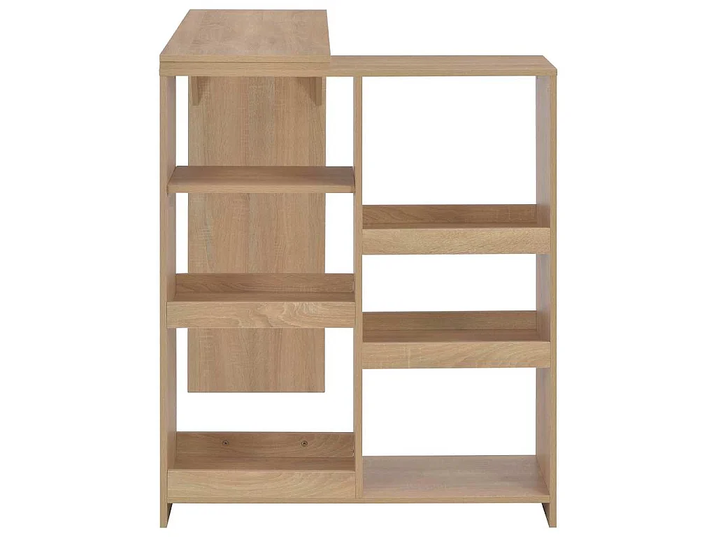 Tavolo da Bar con Scaffale Mobile Rovere 138x39x110 cm