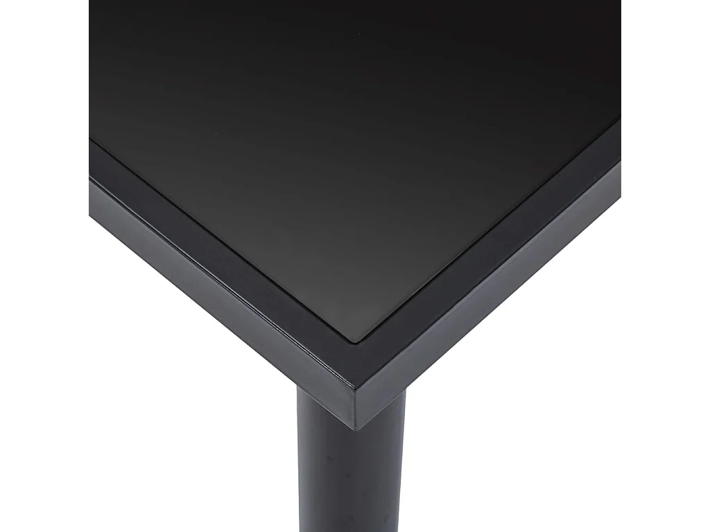 Mesa de jantar 200x100x75 cm vidro temperado preto