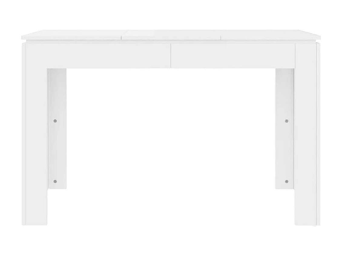 Mesa de comedor madera de ingeniería blanco brillo 120x60x76 cm