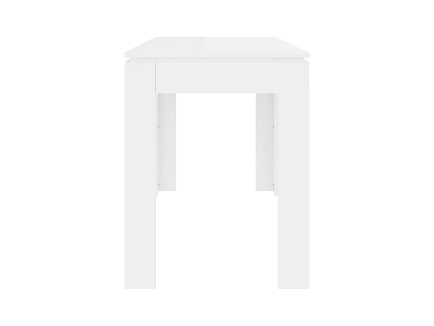 Mesa de comedor madera de ingeniería blanco brillo 120x60x76 cm