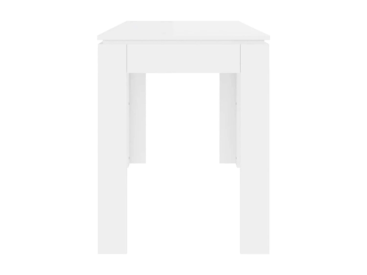 Table à manger Blanc brillant 120x60x76 cm Bois d'ingénierie