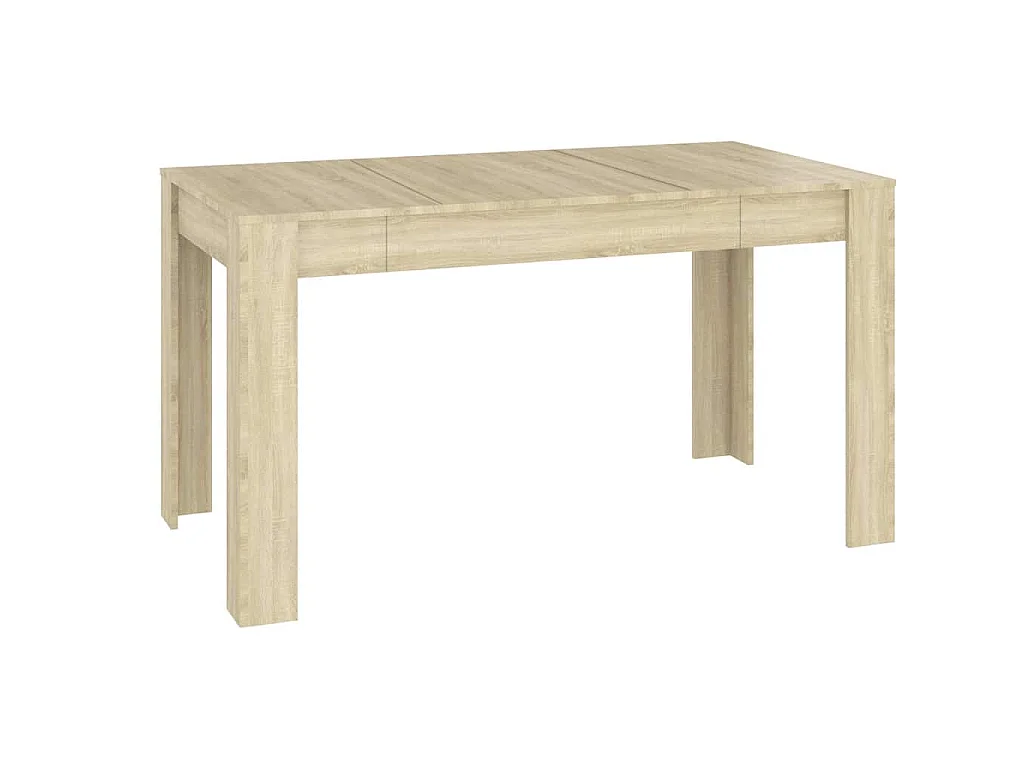 Mesa de jantar 140x74,5x76 cm contraplacado cor carvalho sonoma