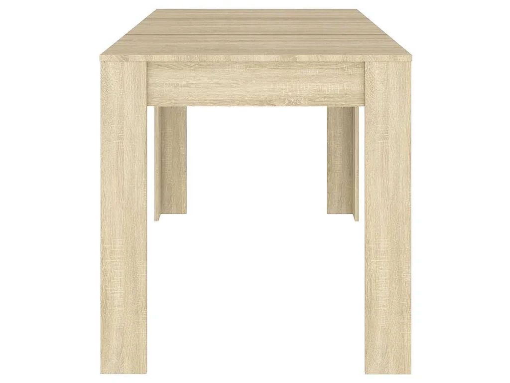 Mesa de jantar 140x74,5x76 cm contraplacado cor carvalho sonoma