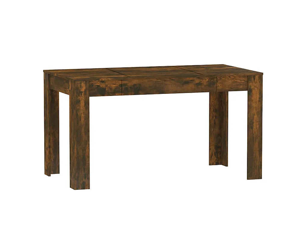 Table à manger chêne fumé 140x74,5x76 cm bois d'ingénierie