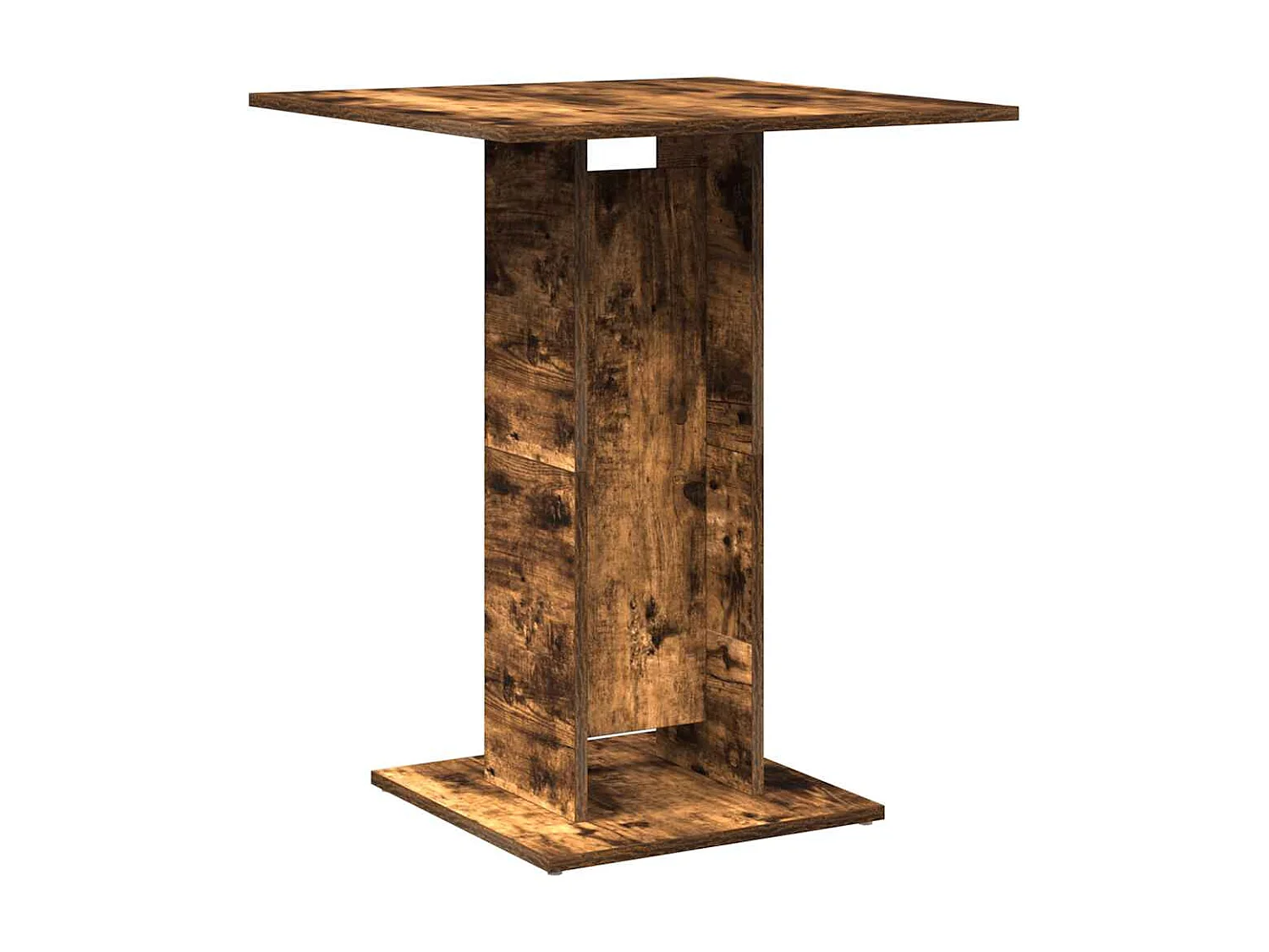 Table de bistro Chêne fumé 60x60x75 cm Bois d'ingénierie